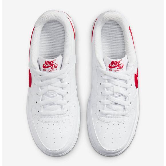 Nike Air Force 1 Low GS Cut Out White Red DR7970 100 - SIZE 5Y / 6.5 WOMENS main image 5